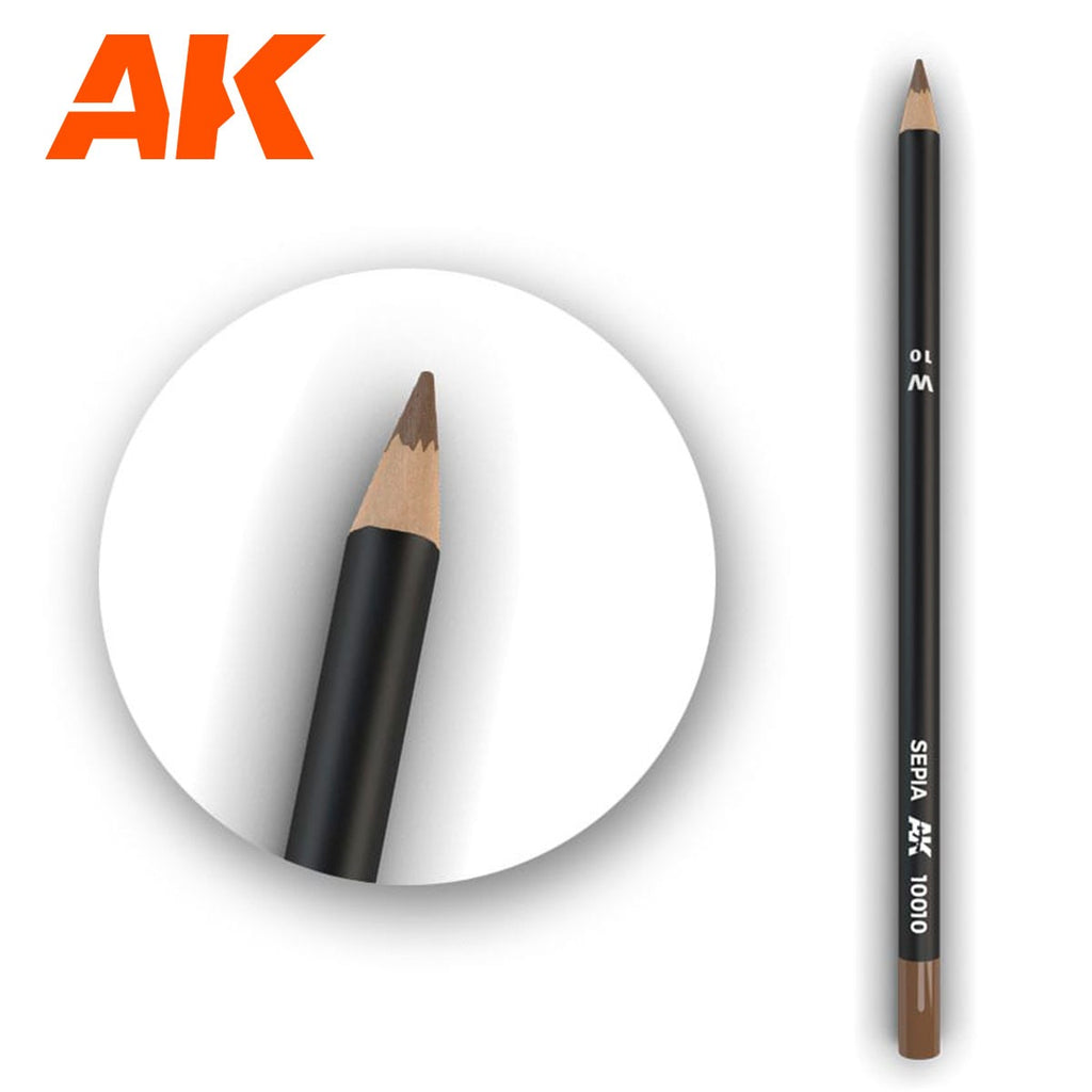 Weathering Pencil Set: Sepia (Box - 5 Units) LTG AK-10010