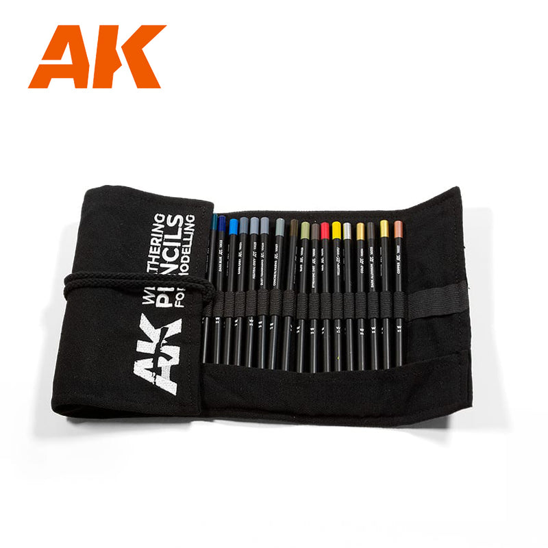 Weathering Pencil Full Range Cloth Case LTG AK-10048