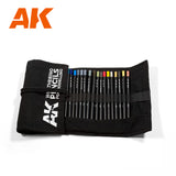 Weathering Pencil Full Range Cloth Case LTG AK-10048