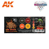 3Gen Acrylics: Wargame Color Set - Lava Effects LTG AK-1072