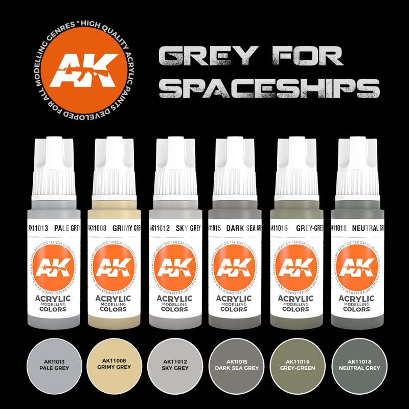 3Gen Acrylics: Grey for Spaceships LTG AK-11614