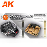 3Gen Acrylics: Black & Cream White Vehicle Interiors LTG AK-11683