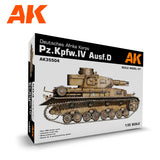 1/35 PZ.KPFW.IV Ausf.D Deutsche Afrika Korps Plastic Model Kit LTG AK-35504