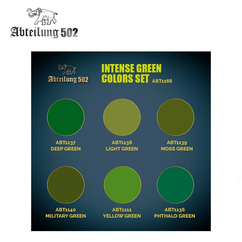 Abteilung 502: Intense Green Colors Set LTG AK-ABT1166