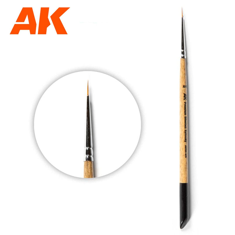 Premium Siberian Kolinsky Artist Brush 2/0 LTG AK-AKSK-2_0