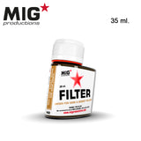 MIG Productions: Filter - Brown for Desert Yellow 35ml LTG AK-F402