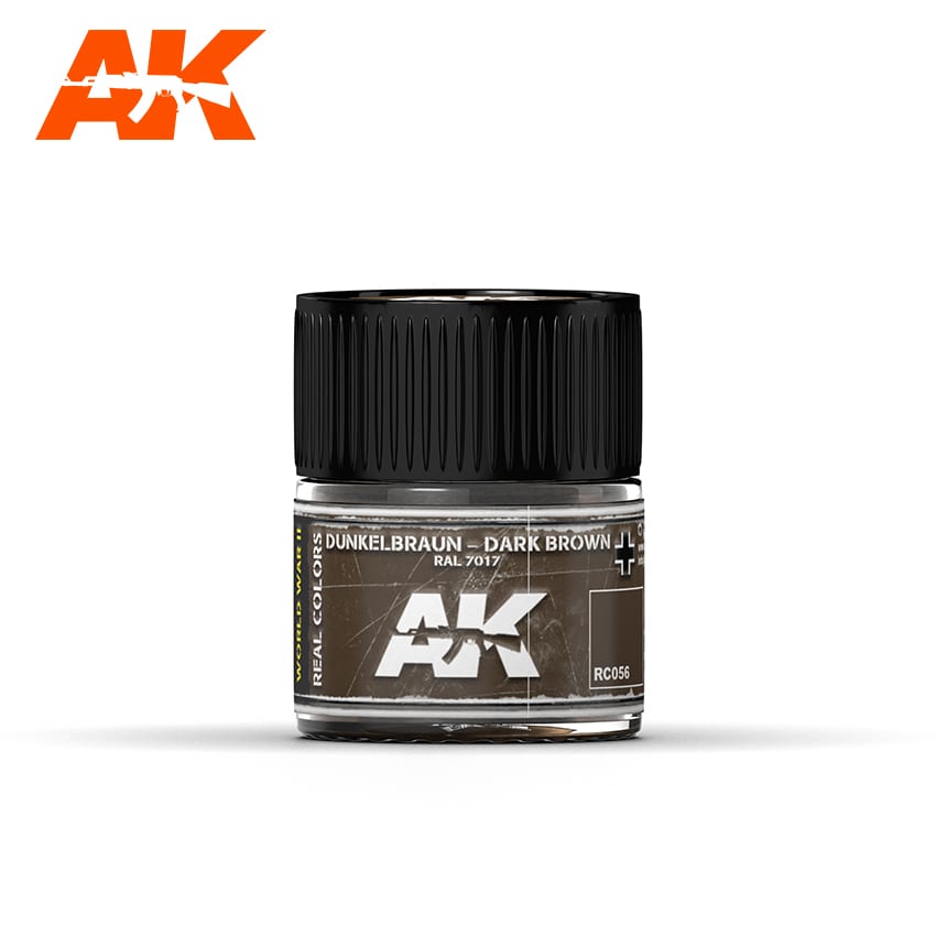 Real Colors: Dunkelbraun - Dark Brown RAL 7017 10ml LTG AK-RC056