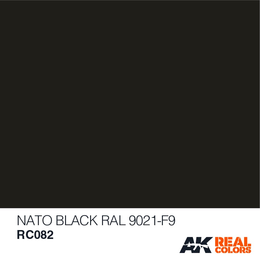 Real Colors: Nato Black RAL 9021-F9 10ml LTG AK-RC082