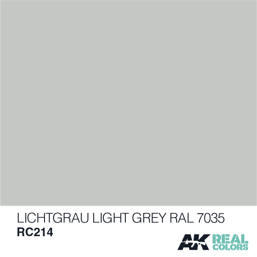 Real Colors: Lichtgrau-Light Grey RAL 7035 10ml LTG AK-RC214