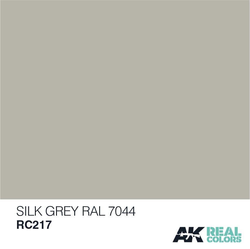Real Colors: Seidengrau-Silk Grey RAL 7044 LTG AK-RC217