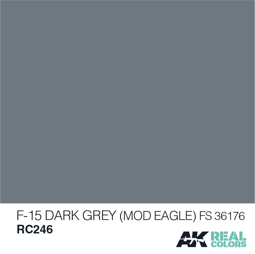 Real Colors: F-15 Dark Grey (Mod Eagle) FS 36176 10ml LTG AK-RC246