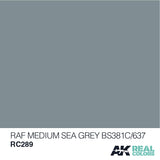 Real Colors: RAF Medium Sea Grey BS381C/637 - 10ml LTG AK-RC289