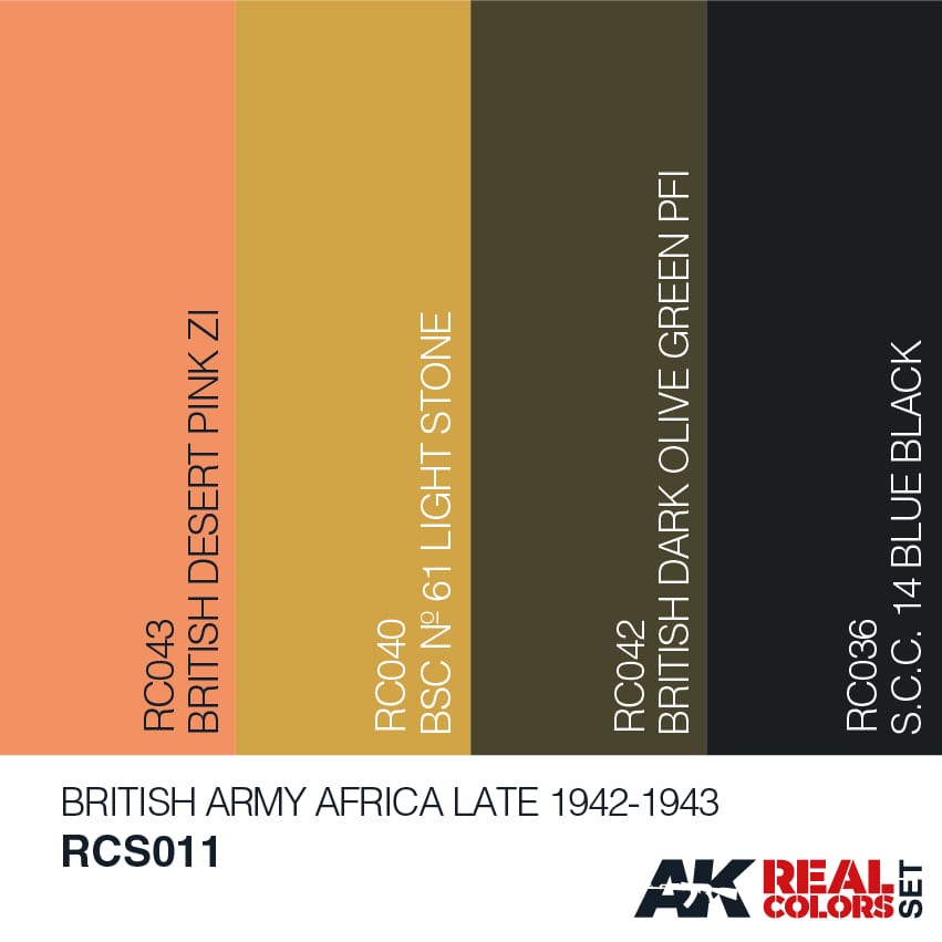 Real Colors: Bristish Army Africa, Late 1942-1943 Set LTG AK-RCS011