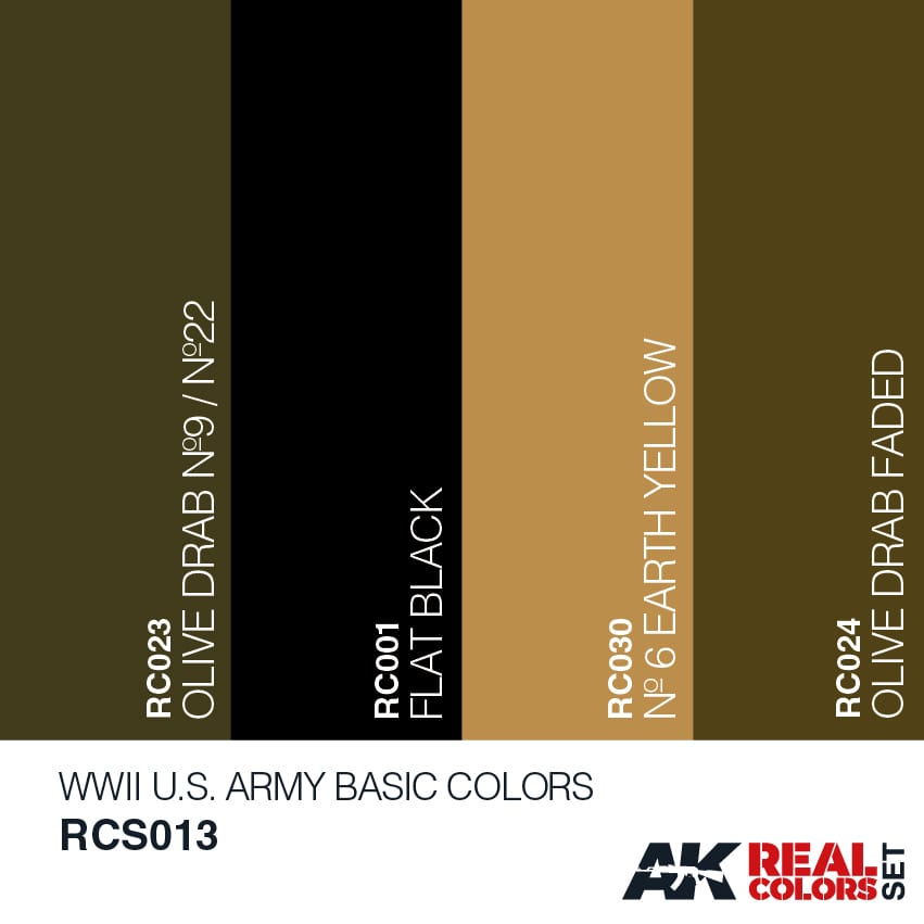 Real Colors: WWII U.S. Army Basic Colors Set LTG AK-RCS013