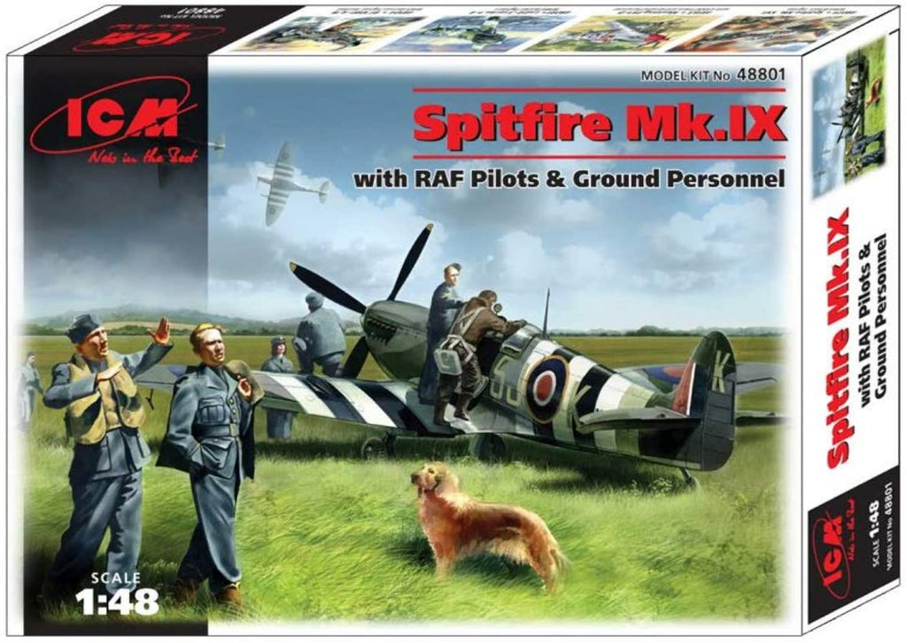 ICM 1/48 Spitfire Mk.IX with RAF Pilots and Ground Personnel LTG ICM-48801