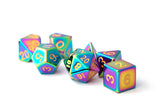 Torched Rainbow 16mm Polyhedral Dice Set MET 014