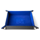 Velvet Dice Tray with Leather Backing: Blue MET 532