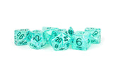 16mm Resin Flash Dice Poly Dice Set: Teal MET 685