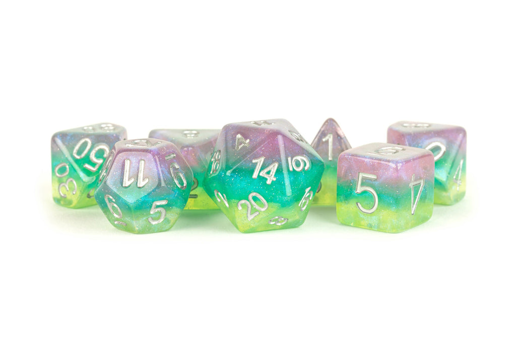 16mm Resin Poly Dice Set: Layered Stardust Radiance MET 764