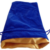 Blue Velvet Dice Bag with Gold Satin Liner 4