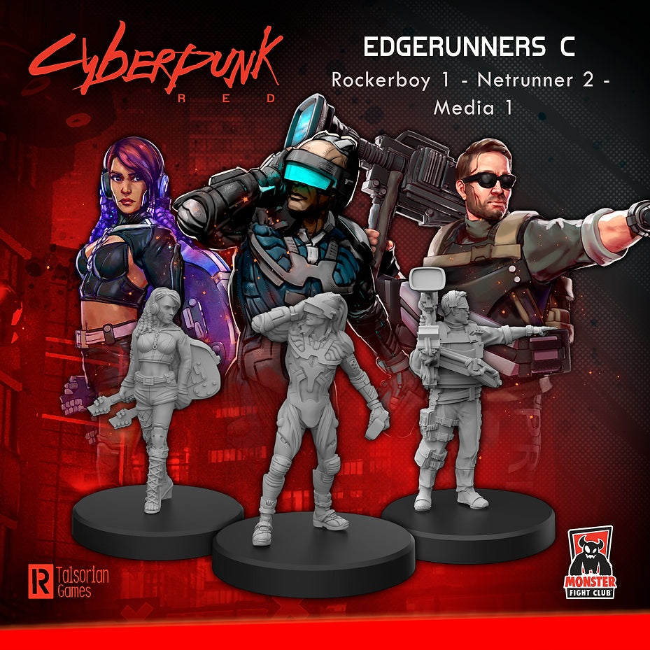Cyberpunk RED Miniatures: Edgerunners C - MFC 33003