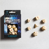 Classic RPG Beige & Burgundy Dice Set (7) QWS SCLE87