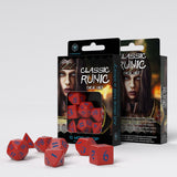 Classic Runic Red & Blue Dice Set (7) QWS SCLR2A