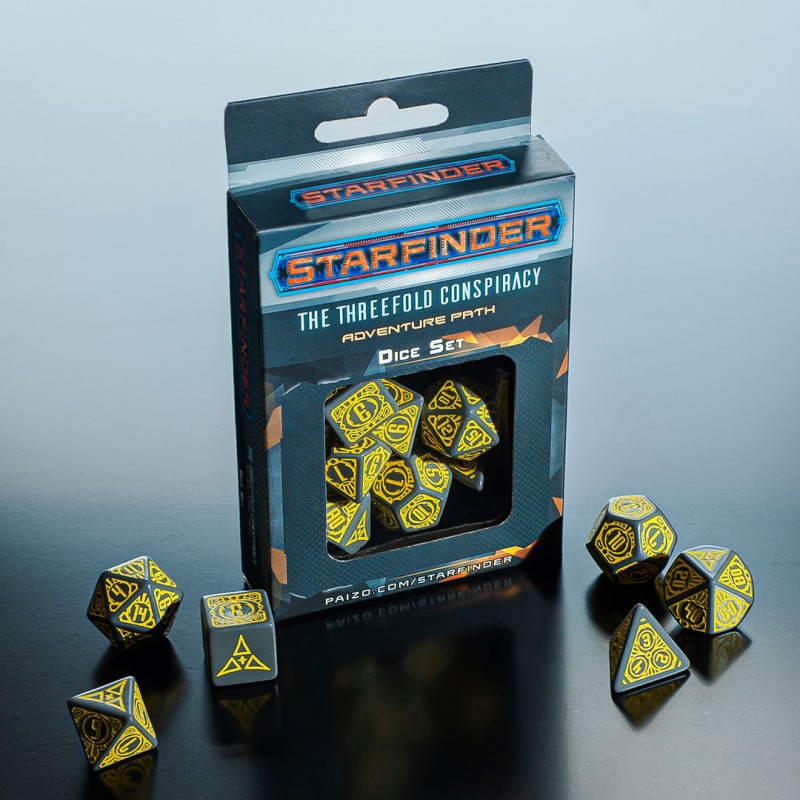 Starfinder Threefold Conspiracy Dice Set (7) QWS STAR3C