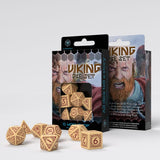 Viking Beige & Burgundy Dice Set (7) QWS SVIK87