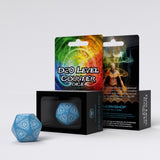 D20 Level Counter Blue & White Die (1) QWS 20LEV33