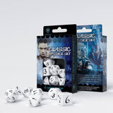 Classic RPG White & Black Dice Set (7) QWS SCLE02