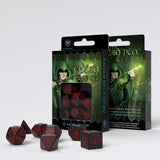 Elvish Black & Red Dice Set (7) QWS SELV06