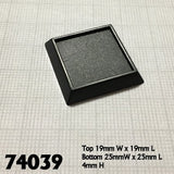 1 Inch Square Plastic Gaming Base (No Slot)(20) RPR 74039