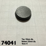 20mm Round Plastic Flat Top Base (25) RPR 74041