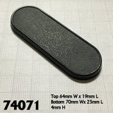 70mm X 25mm Oval Gaming Base (10) RPR 74071
