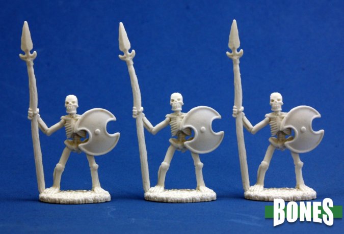 Skeletal Spearmen (3): Bones RPR 77001