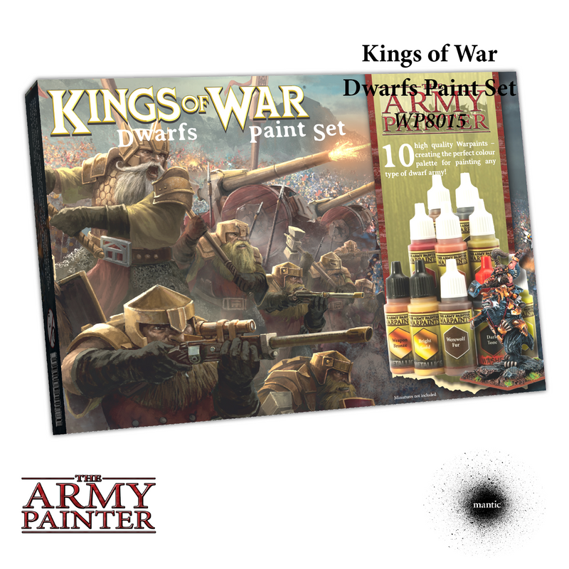 Kings of War - Dwarfs Paint Set (10): License Warpaints TAP WP8015