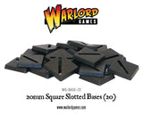 20mm Square Slotted Bases (20): Warlord Games WLG WG-BASE-22