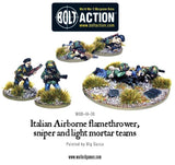 Italian Airborne Flamethrower, Sniper and Light Mortar Teams: Bolt Action WLG WGB-IA-38