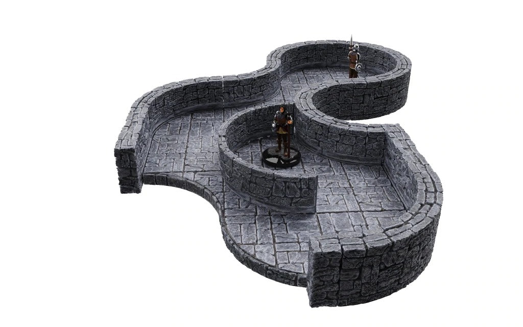 Dungeon Tile III - Curves: WarLock Tiles - WizKids 4D Settings WZK 16516