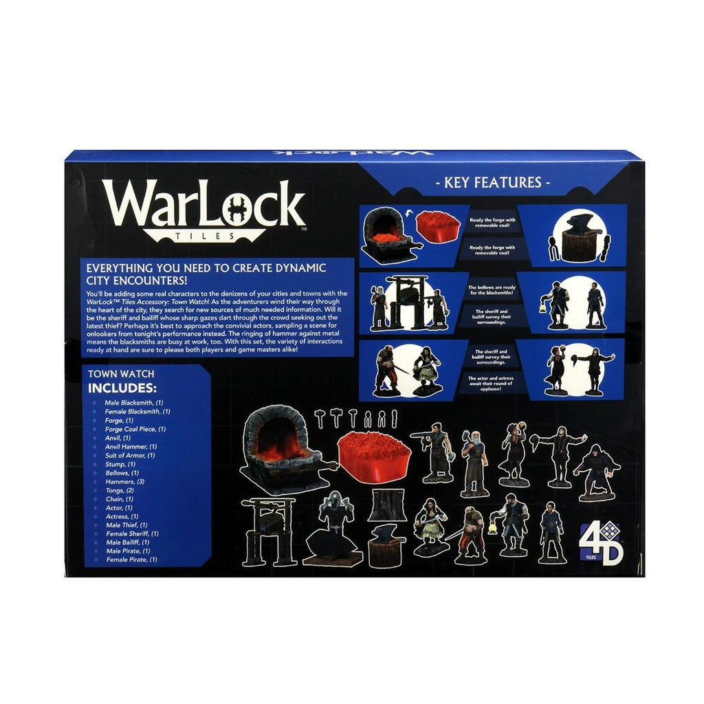 Accessory - Town Watch: WarLock Tiles - WizKids 4D Settings WZK 16530
