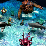Caverns Game Mat: Subterranean Lake: WarLock Tiles - WizKids 4D Settings WZK 16542
