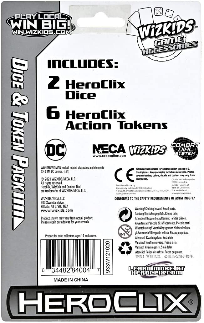 DC HeroClix: Wonder Woman 80th Anniversary Dice and Token Pack WZK 84004