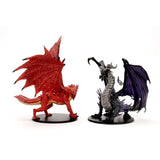 City of Lost Omens Premium Figure Adult Red & Black Dragons: Pathfinder Battles WZK 97502