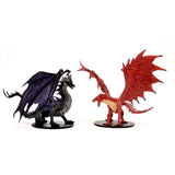 City of Lost Omens Premium Figure Adult Red & Black Dragons: Pathfinder Battles WZK 97502